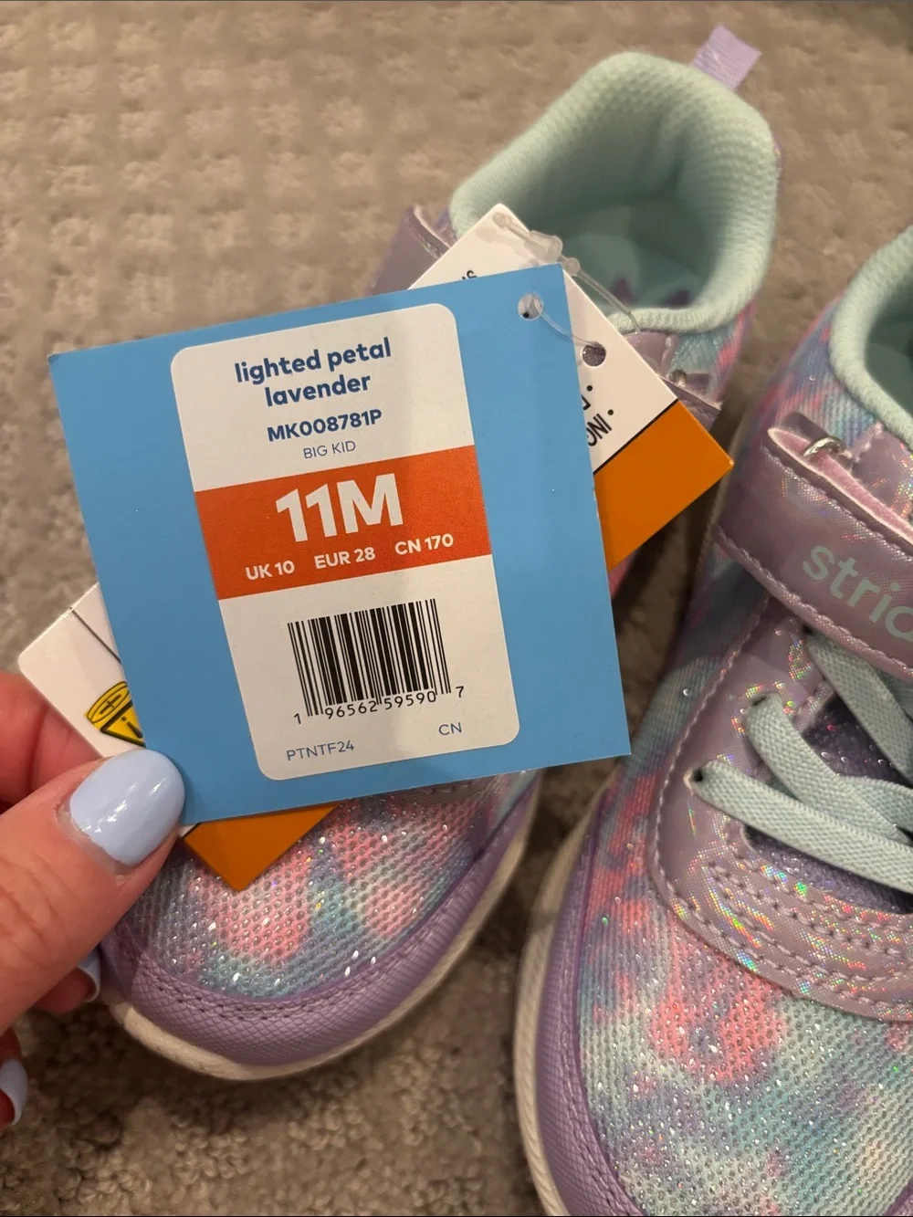 Stride Rite Kids' Lavender and Mint Pastel Sneakers